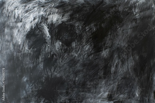 Abstract Face in Charcoal Strokes photo