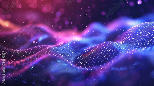 Abstract background with glowing dots symbolizing advanced technology.