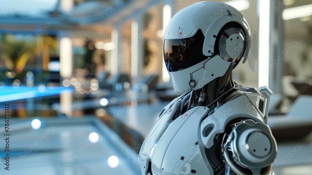 Futuristic robot and cyborg development. Futuristic robot and cyborg development.