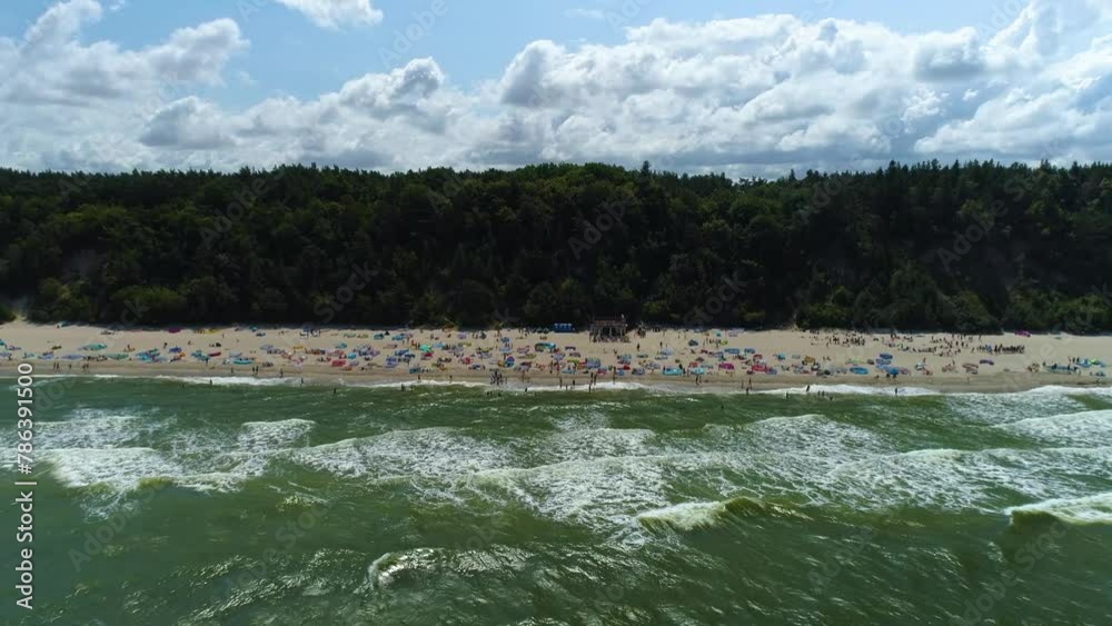 Beach Baltic Sea Jastrzebia Gora Plaza Morze Baltyckie Aerial View Poland Beach Baltic Sea Jastrzebia Gora Plaza Morze Baltyckie Aerial View Poland