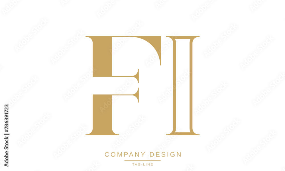FI, IF Abstract Letters Logo Monogram Design Icon Font FI, IF Abstract Letters Logo Monogram Design Icon Font