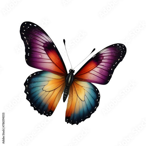 colorful butterfly transparent png without background © KF