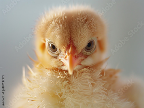 A small chicken is depicted in the environment. photo