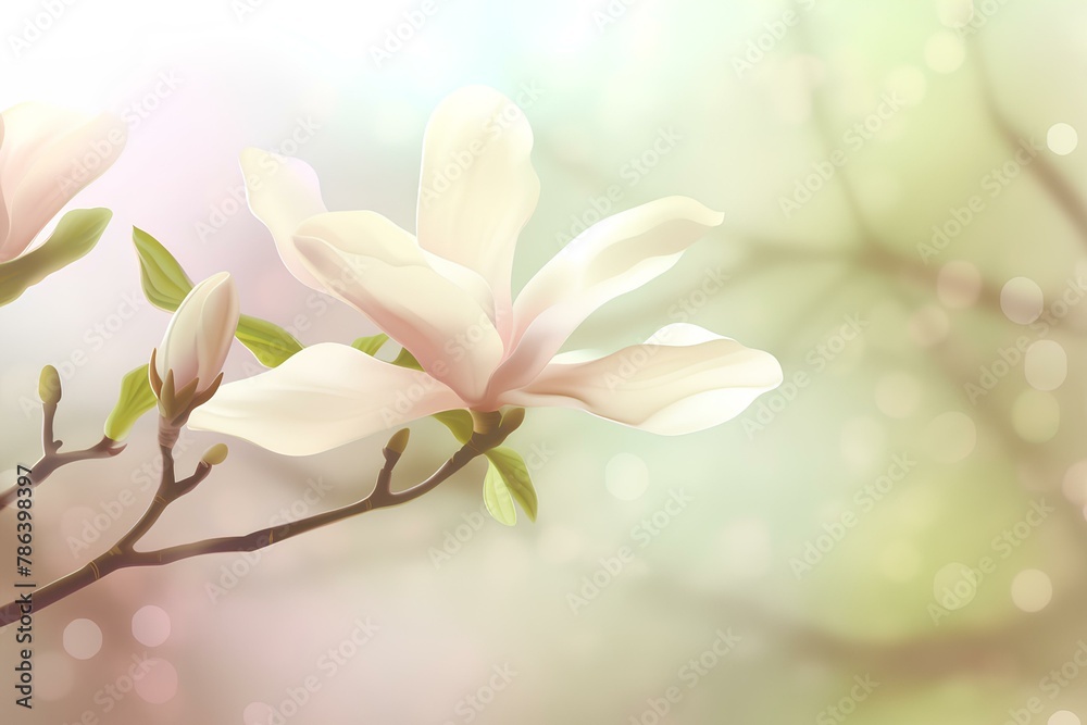 spring flowers background made by midjourney