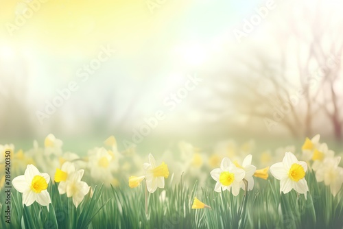 daffodils in spring made by midjourney