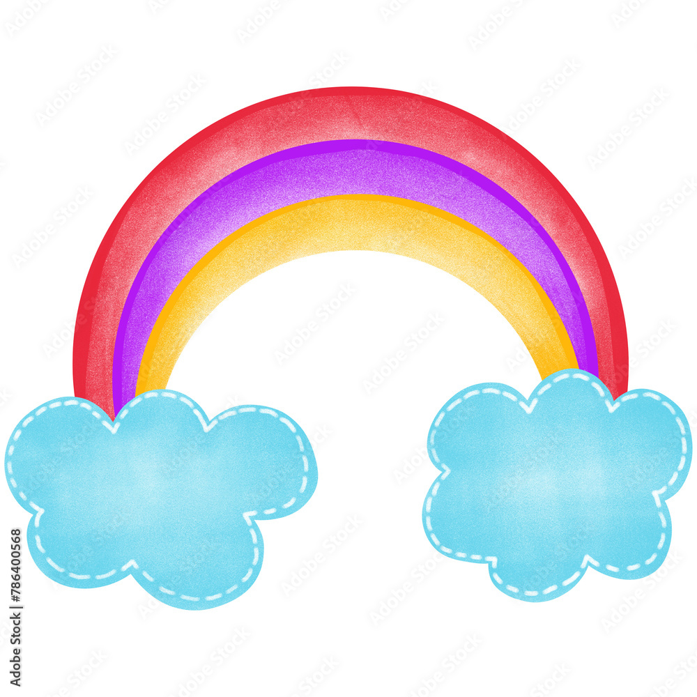 Rainbows in the clouds show brightness. Rainbows in the clouds show brightness.