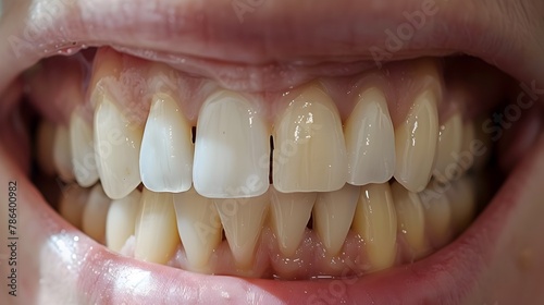 Dramatic Teeth Whitening Transformation Displayed in Dynamic Split Screen