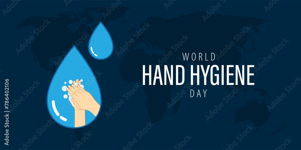 Vector illustration of World Hand Hygiene Day social media feed template