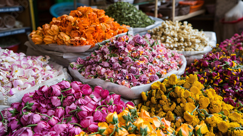 Medicinal flowers in the market