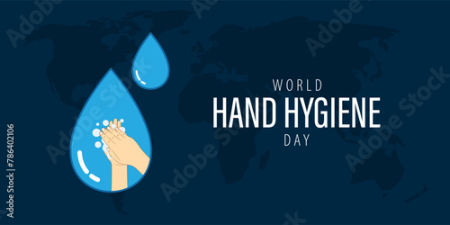 Vector illustration of World Hand Hygiene Day social media feed template