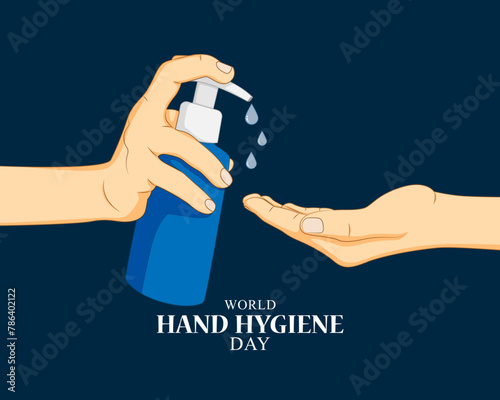 Vector illustration of World Hand Hygiene Day social media feed template