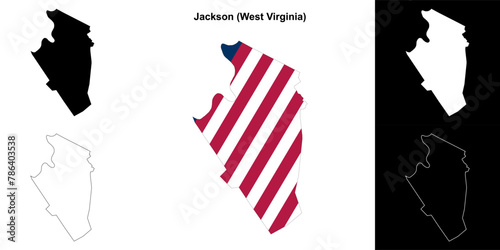 Jackson County (West Virginia) outline map set