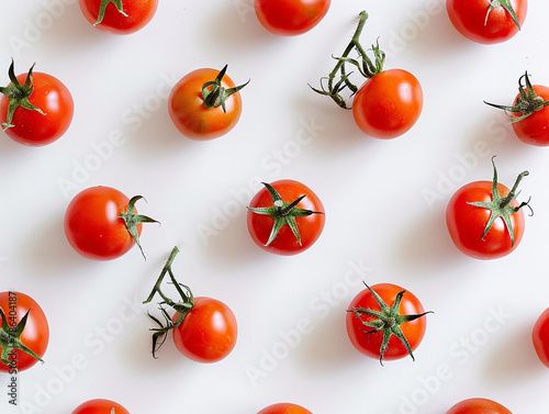 Illustration of tomatoes isolated on a white background. Red and fresh tomatoes. 