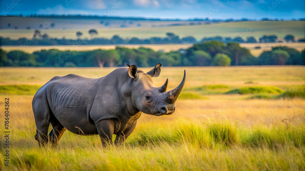 Obraz premium A black rhinoceros