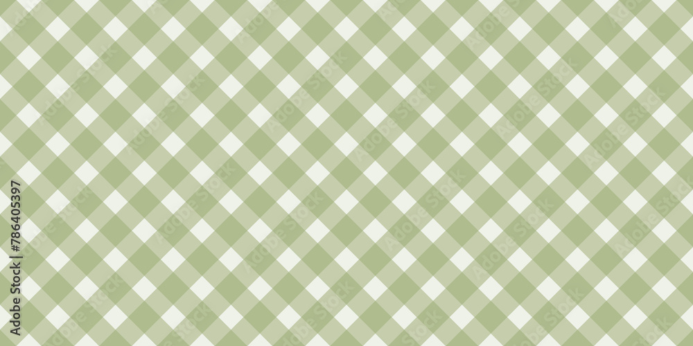 Diagonal green checkered on the white background Diagonal green checkered on the white background