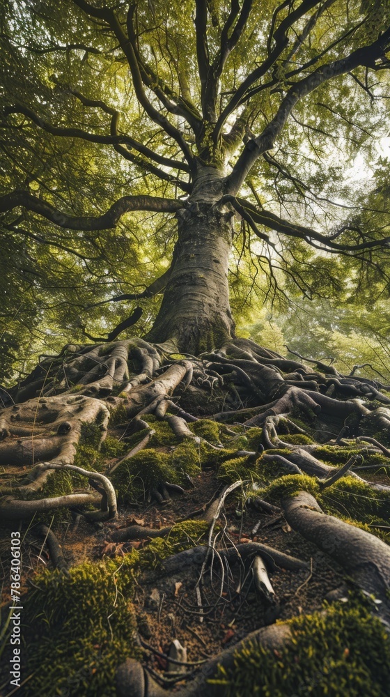 Fototapeta premium Majestic Tree With Exposed Roots
