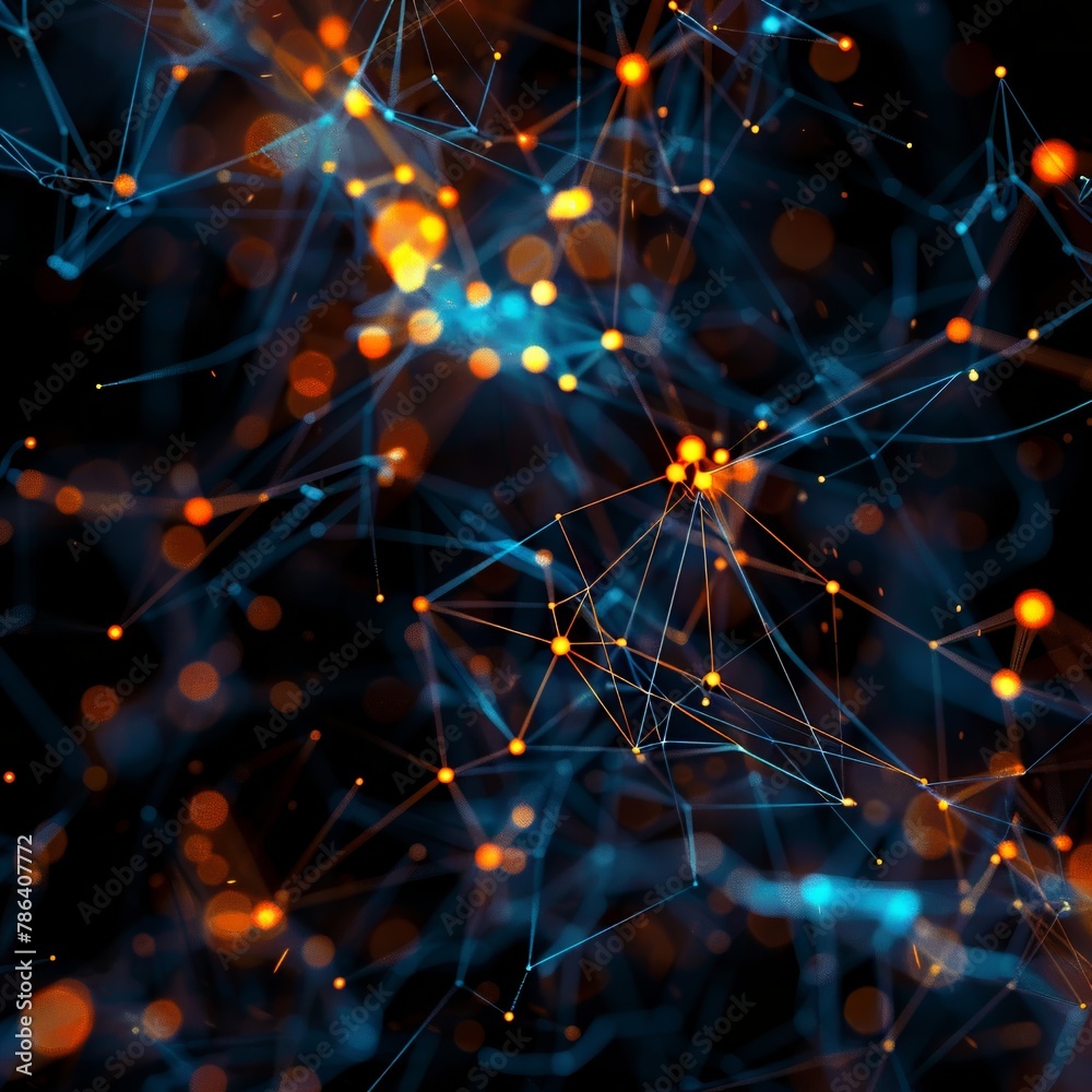 Fototapeta premium Network transformation as the evolution of the financial ecosystem
