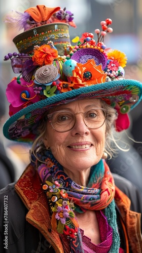 Hatmaking workshop where participants design joyful, eccentric hats to wear at a festival or parade