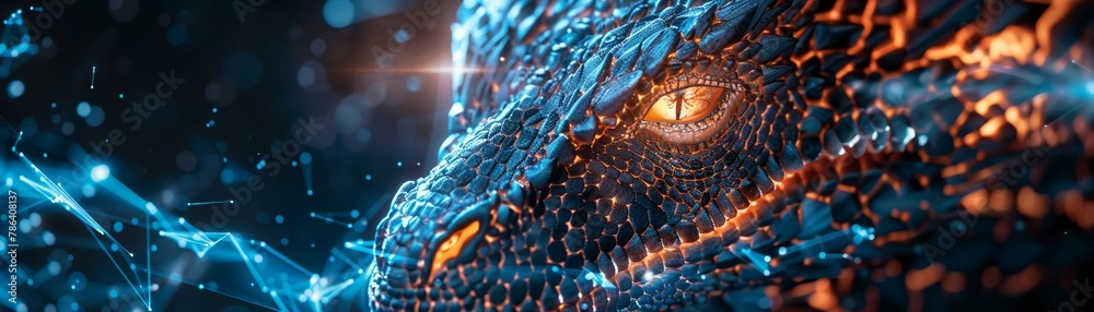 Fototapeta premium Radio ad script for a security firm promising to protect businesses from the monsters of cyber threats