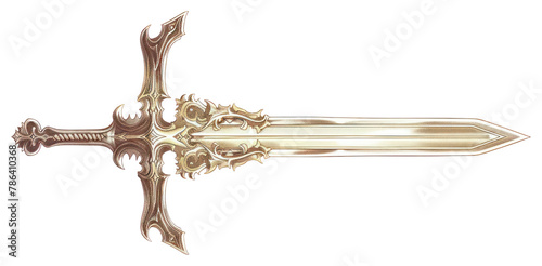 PNG Ornate sword weaponry dagger blade. photo