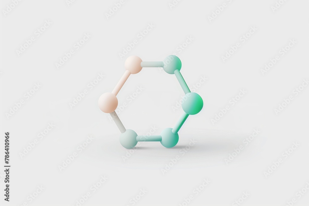 Simplified Molecular Structure on White Background
Simplified Molecular Structure on White Background