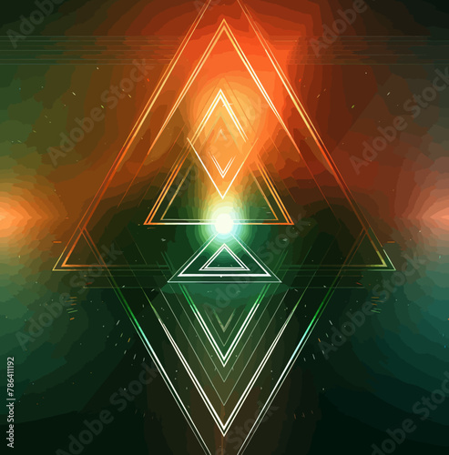 an abstract background with a triangle in the middle
