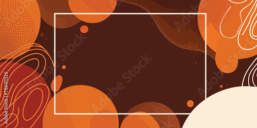 an orange and brown abstract background with a square in the middle