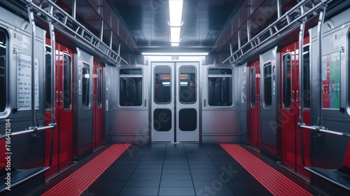 Urban Transportation Essence. Stylized Subway Doors