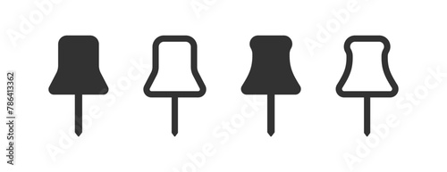 Buttons icon. Map pin vector. Office thumbtack. Attachment reminder. Push note.