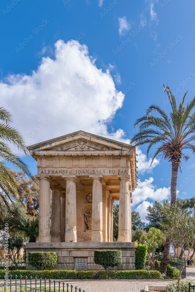 The Monument to Sir Alexander Ball is a neoclassical monument in the Lower Barrakka Gardens, Valletta, Malta