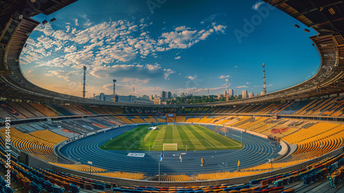 Panoramic view of Olympic stadium NSC Olimpiysky in  © Natia