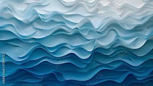 Smooth Undulating Ocean Gradient Backdrop Evoking Tranquility and Depth