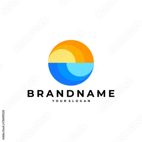 SUN WAVE WATER LOGO VECTOR ICON ILLUSTRATION Free Download SUN WAVE WATER LOGO VECTOR ICON ILLUSTRATION - GFXLoad