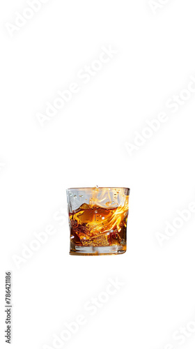 Alcohol ignites in glass