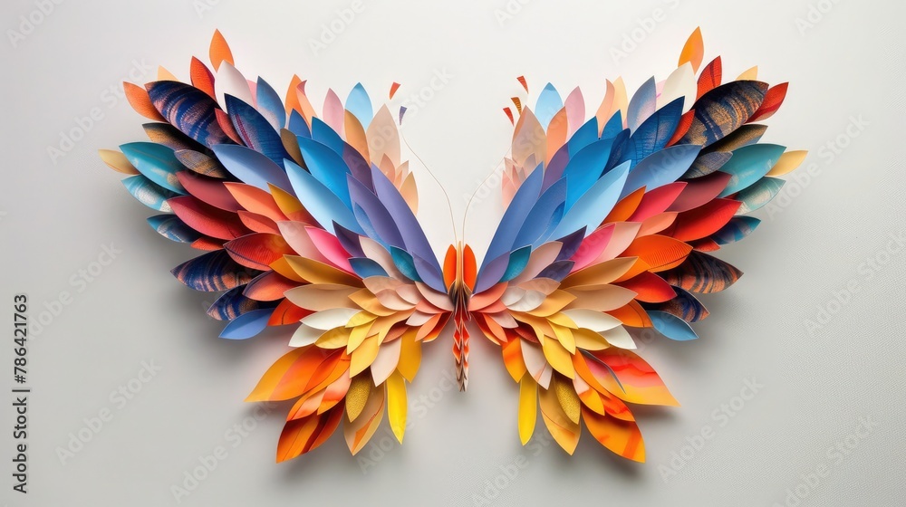Creating an Abstract Paper Art Butterfly