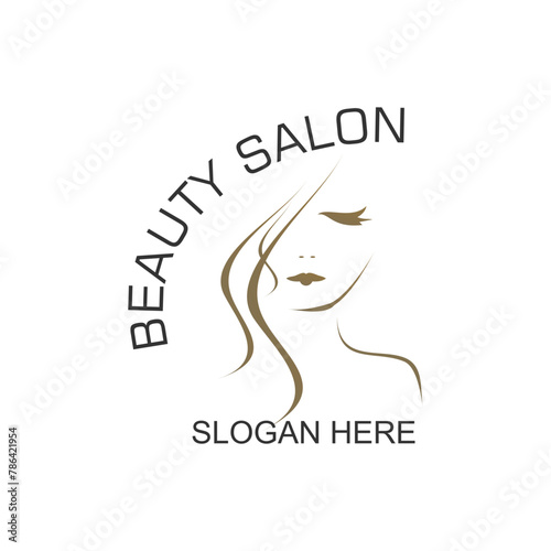 Beauty logo design simple concept Premium Vector