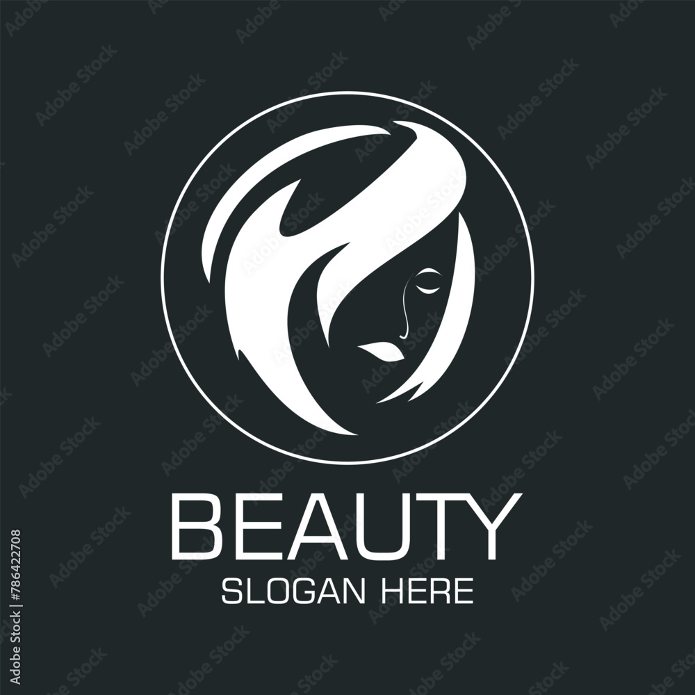 Obraz premium Beauty logo design simple concept Premium Vector