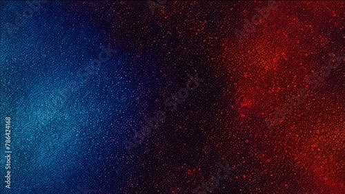 Abstract background with noises in red and blue tones.