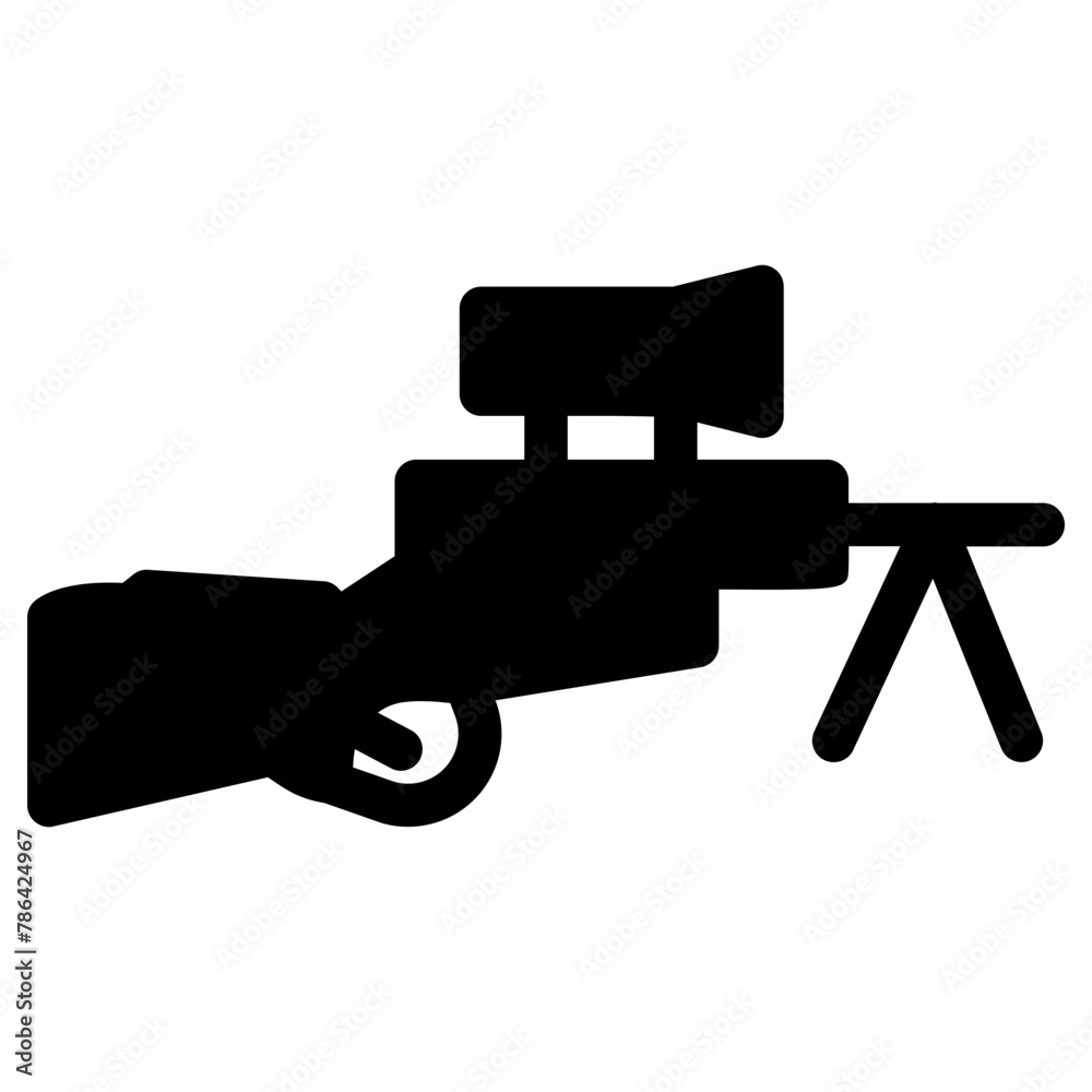 gun icon, simple vector design