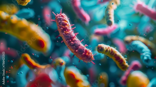 overview of beneficial gut bacteria and microorganisms photo