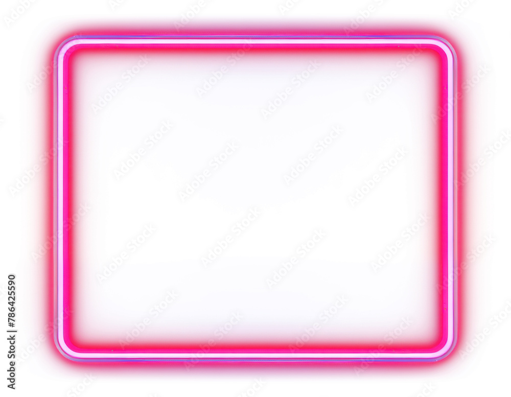 PNG Square frame neon background light sign illuminated. PNG Square frame neon background light sign illuminated.