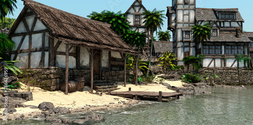 Fotografi 3D Rendering Pirates Cove