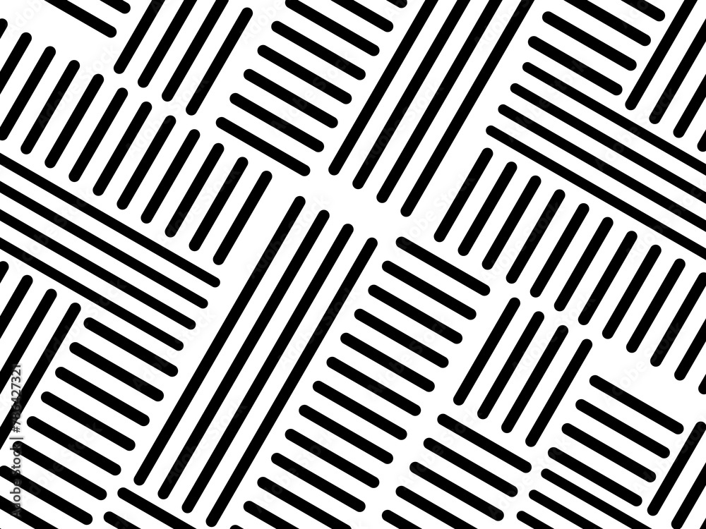Retro black and white geometric pattern background, vector abstract circles, triangles and squares line art. Set of trendy bauhaus pattern background op-art.
