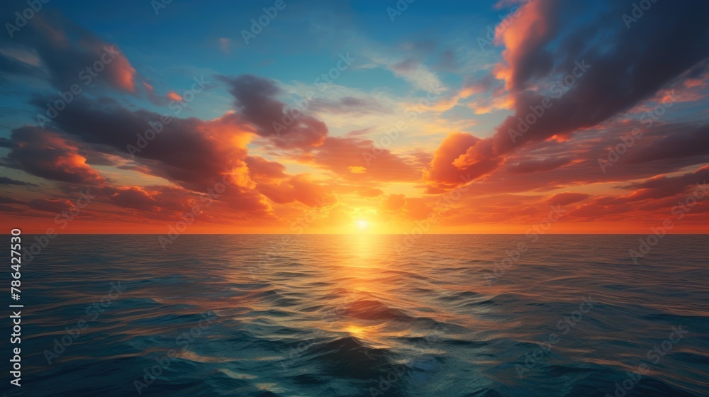 Fototapeta premium Seascape Serenity: Gazing into the Horizon
