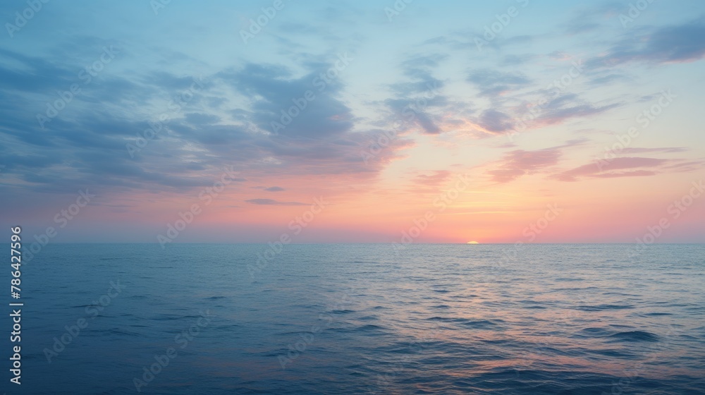 Obraz premium Vastness Unveiled: The Infinite Sea Horizon