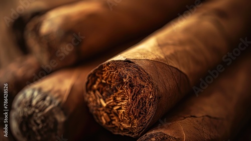 Tobacco Elegance: Detailed Cuban Cigar © Andrii 