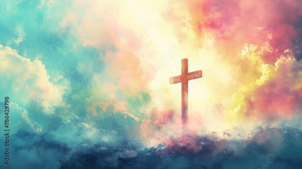Mystical Cross: Watercolor Sky Mystical Cross: Watercolor Sky