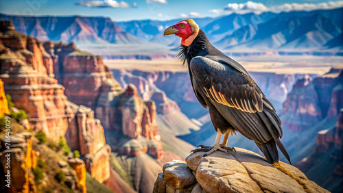 California condor in the canyon photo
