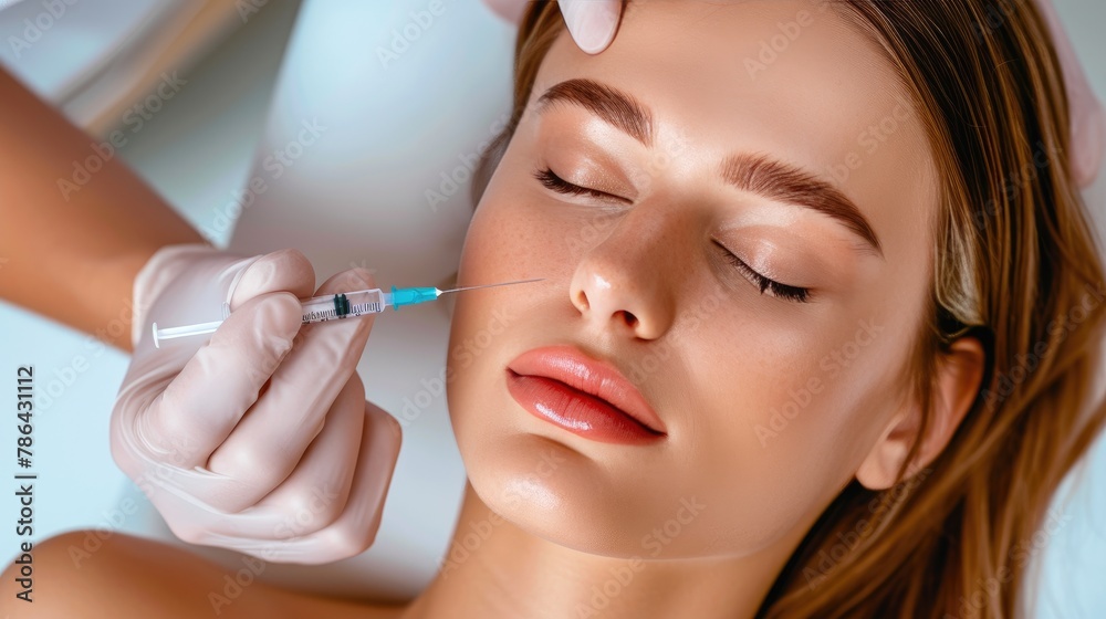 Enhancing Beauty: Close-Up of Botox Procedure Enhancing Beauty: Close-Up of Botox Procedure