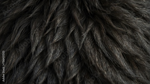 black fur close-up texture from Generative AI